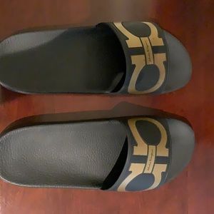 Men’s Ferragamo Groove slides.  Size 12 M.